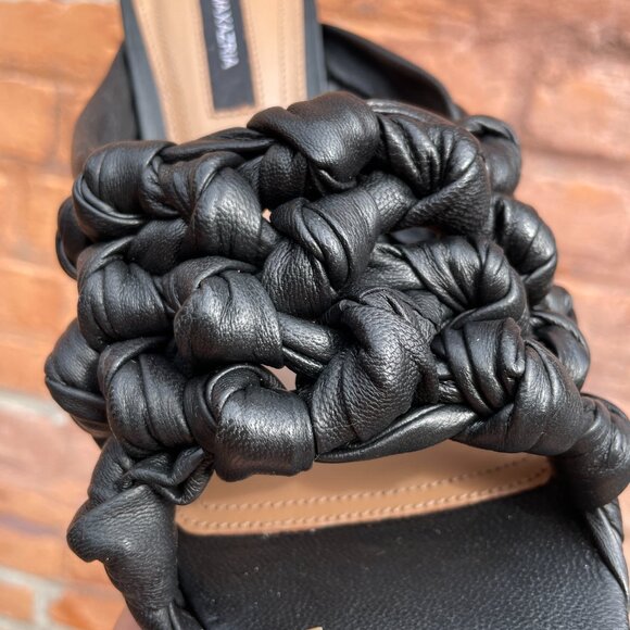 BCBGMaxAzria Black Leather Stiletto Heels New in Box - Picture 4 of 8